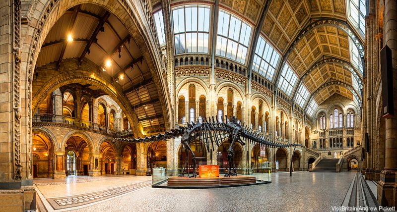 Image Credit: VisitBritain/Andrew Pickett - The Natural History Museum in Kensington