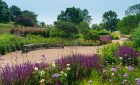 Visitors socially distancing at Clover Hill Borders at RHS Garden Hyde Hall