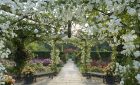 The Queen Mother's Rose Garden in Summer at RHS Garden Rosemoor